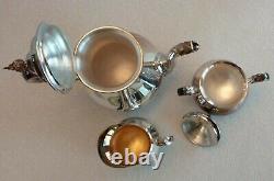Gorham DUCHESS Silver Plate Coffee/Tea Pot Cream Sugar Footed YC1901 Set Tray