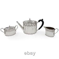 Gorham Paul Revere Sterling Silver 3-Piece Tea or Coffee Service Set, 20th C