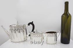 Gorham Paul Revere Sterling Silver 3-Piece Tea or Coffee Service Set, 20th C