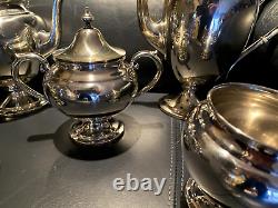 Gorham Puritan 5 Piece Tea Set Sterling Silver Set Great Shape Series #450