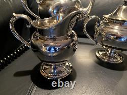 Gorham Puritan 5 Piece Tea Set Sterling Silver Set Great Shape Series #450