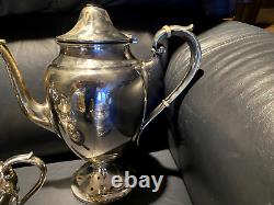 Gorham Puritan 5 Piece Tea Set Sterling Silver Set Great Shape Series #450