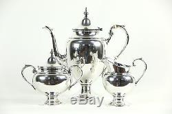 Gorham Signed Sterling Silver 3 Pc. Vintage Tea or Coffee Set