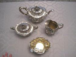 Gorham Sterling Silver Chantilly Grand Tea Set Never Monogramed 1895 1872 Grams