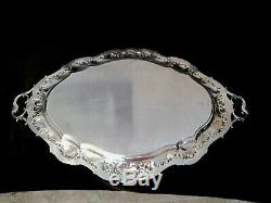 Gorham Sterling Silver Chantilly Grand Waiters Tray Tea Set Serving 3980 Grams