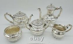 Gorham Sterling Silver Tea & Coffee Set With Silver Gallery Tray