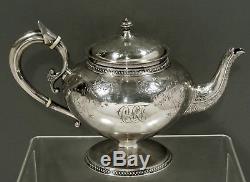 Gorham Sterling Silver Tea Set 1871 JAPANESE MANNER 54 OZ