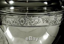 Gorham Sterling Silver Tea Set 1918 Hand Decorated