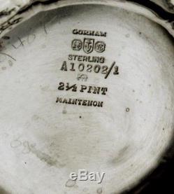 Gorham Sterling Silver Tea Set 1930 MAINTENON 58 OUNCES