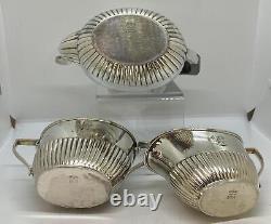 Gorham Sterling Silver Tea Set 3180 Queen Anne Monogram L