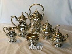 Gorham Sterling Silver Tea Set 6 Piece -Antique- Exquisite, Finely Hand Chased
