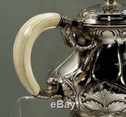 Gorham Sterling Silver Tea Set c1905 ATHENIC ART NOUVEAU