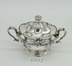 Gorham Sterling Silver Victorian Style Hand Chased Tea & Coffee Set A4121