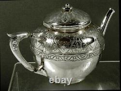 Gorham Sterling Tea Set 1872 PERSIAN PATTERN