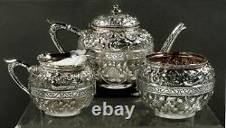 Gorham Sterling Tea Set 1879 PERSIAN PATTERN