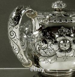 Gorham Sterling Tea Set 1892 HAND DECORATED