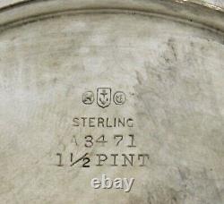 Gorham Sterling Tea Set 1906 HAND DECORATED