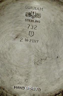 Gorham Sterling Tea Set 1951 CHANTILLY DUCHESS HAND CHASED 66 OZ