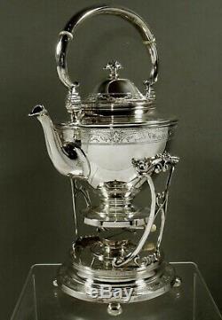 Gorham Sterling Tea Set Kettle & Stand 1918 70 Ounces