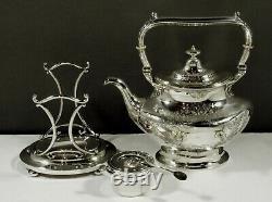 Gorham Sterling Tea Set c1920 HAND DECORATED
