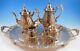 Grande Baroque By Wallace Silverplate Tea Set 4pc With Tray (#2269)