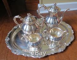 Great Cohr Danish 5 Piece Silver Plate Atla Tea & Coffee Serving Set Denmark