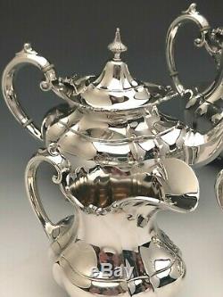 Hampton Court by Reed & Barton 4 piece Tea Set, Sterling Silver, Beautiful