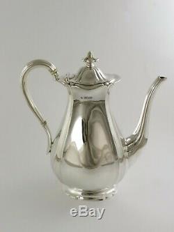 Handsome SILVER TEA & COFFEE SERVICE, Sheffield 1904 HA silver handles 1720g set