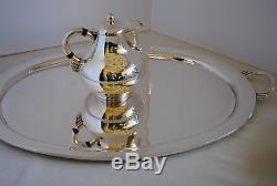 Hector Aguilar 6 Piece Sterling Silver Tea/Coffee Set 1950's Taxco WithTray