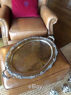 Huge 38 Sterling Silver Tray with tea set