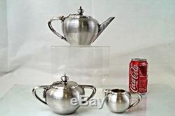 Imperial Antique Russian 84 Silver Tea Set St. Petersburg 1875 Unusual Design