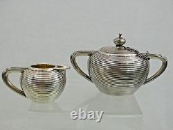 Imperial Antique Russian 84 Silver Tea Set St. Petersburg 1875 Unusual Design