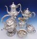Imperial Chrysanthemum By Gorham Sterling Silver Tea Set 6pc (#3106) Antique