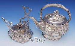 Imperial Chrysanthemum by Gorham Sterling Silver Tea Set 6pc (#3106) Antique