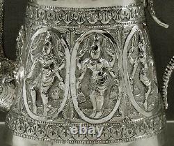 Indian Silver Tea Set c1890 MADRAS HAND MADE