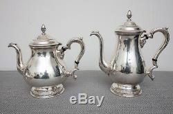 International Prelude Sterling Silver Tea Set, Teapot Coffee Creamer Sugar Waste