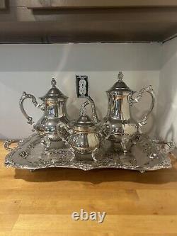 International Silver Company Silver Plate Tea Set Made In Hong Kong