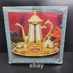 International Silver Company Tea Set Electroplated 24 KT Gold Plated 4 Piece Set