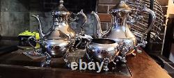 International Silver Company Vintage Silverplated Coffee And Tea Set 4 Pieces