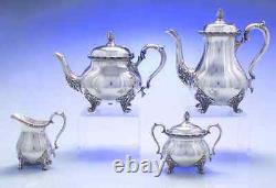 International Silver Du Barry-Floral Border Tea Set4 PcsSilverplate 8638311