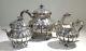 Italian 800 Standard Silver Three Piece Tea Set Service Early 20th Century