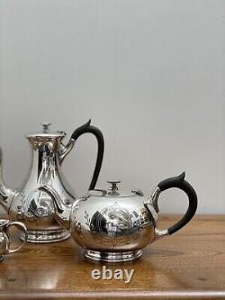 James Dixon & Sons Silver Plated Coffee and Tea Set with Tray & Spoons EPBM