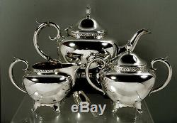 Japanese Sterling Silver Tea Set c1950 Signed