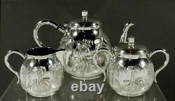 Japanese Sterling Tea Set HAND HAMMERED SIGNED