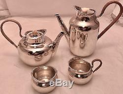 Jensen Style Sterling Silver Tea/Coffee Set By Erik Herlow, A. Michelsen