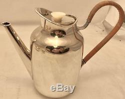 Jensen Style Sterling Silver Tea/Coffee Set By Erik Herlow, A. Michelsen