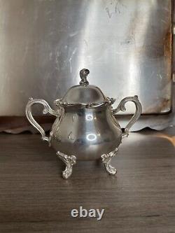 Joanne Silver 4 Piece Coffee Tea Set 7291, 7201, 7202, 7203 Vintage Silver