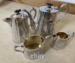 Job Lot Antique Vintage Silver Plate Coffee Tea Set Pots Pewter Navy Related
