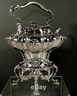 John C. Moore Silver Tea Set c1850 Tiffany Fame 90 Ounces