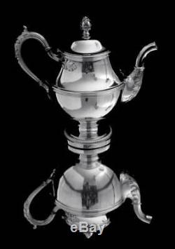 Keller French 950 Sterling Silver Tea Set & Wraps, Museum Quality 1850-1899